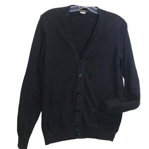 Louis Vuitton Silk Cotton Cardigan Sweater LV Buttons Uniform Monogram Pocket S